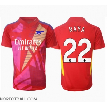 Billige Fotballdrakt Arsenal David Raya #22 Keeper Replika Bortedrakt 2024-25 Kortermet